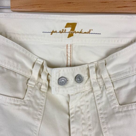 7 For All Mankind High-Rise Dojo Wide Leg Pant - Ivory - Picture 8 of 8